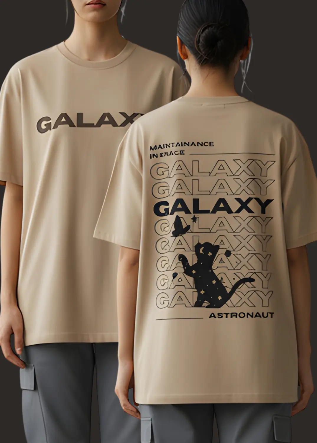 Galaxy Cat Oversized Tshirt