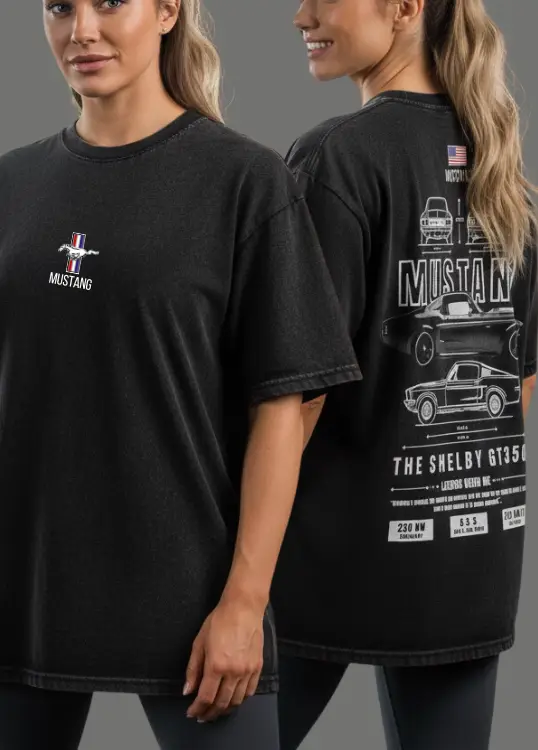 Car Lover Acidwash Oversized Tshirt